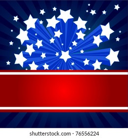 An American starburst background