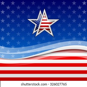 American starry background with stars and stripes