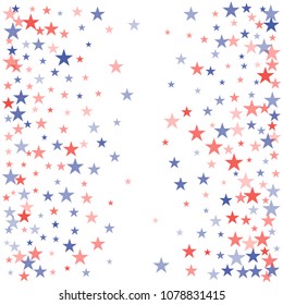 American stars confetti. Grunge Background for Celebration Holiday American President Day, memorial day.