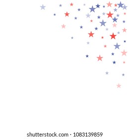 American stars confetti. Grunge Background for Celebration Holiday American President Day, memorial day.
