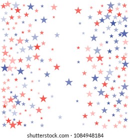 American stars confetti. Grunge Background for Celebration Holiday American President Day, memorial day.