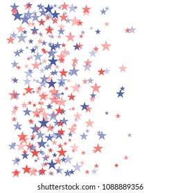 American stars confetti. Grunge Background for Celebration Holiday American President Day, memorial day.