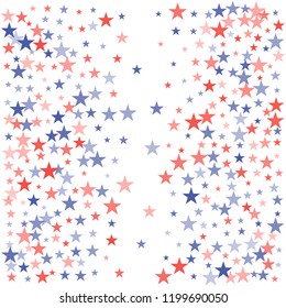 American stars confetti. Grunge Background for Celebration Holiday American President Day, memorial day.