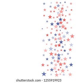 American stars confetti. Grunge Background for Celebration Holiday American President Day, memorial day.