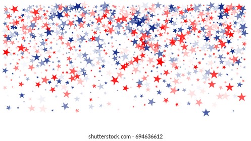 American Stars Confetti Vector Illustration Celebration Stock Vector ...