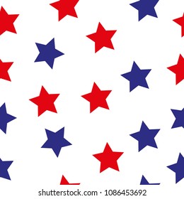 american stars flag pattern, abstract seamless texture vector art illustration