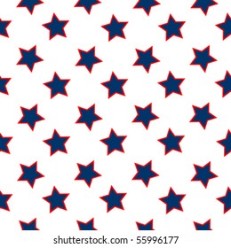 american stars flag pattern, abstract seamless texture; vector art illustration