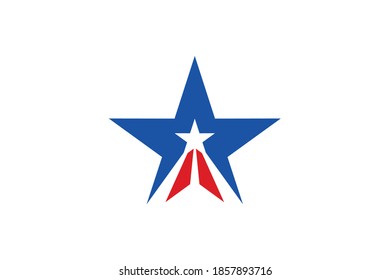 american stars in the middle vector design illustration