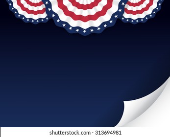 American style background for labor day, memorial day, independence day, patriot day, 4 of July. Vector illustration