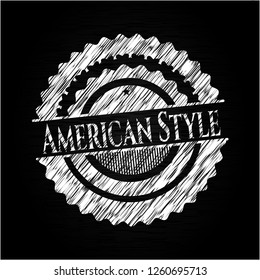 American Style with chalkboard texture