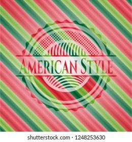 American Style christmas emblem background.