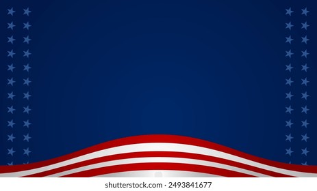 american style colour background. independence day background. columbus day background. red blue white blank space or copy space vector illustration. memorial day