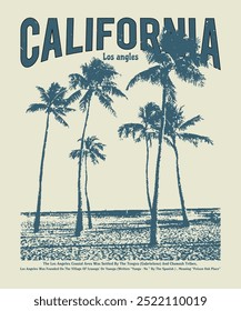 American surf artwork, los angeles badge. California grunge paradise for girl. For t-shirt with palms. summer beach slogan with beach illustration, Hawaii, Aloha surf typography for t-shirt print ,