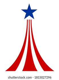  American symbol star and stripes conceptual isolated