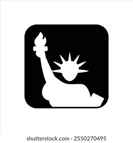 american symbol statue of liberty icon template