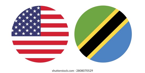 American and Tanzanian flags side by side