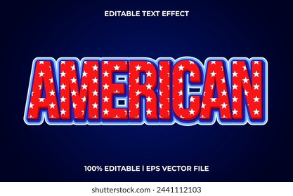 american text effect modern alphabet fonts. trendy american typography style.