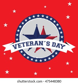 American theme background for veteran's day celebrations, Vector illustration