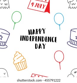 American theme seamless pattern