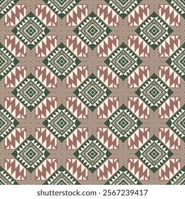 American tribal ethnic native pattern seamless.Traditional Navajo,Aztec,Apache,Southwest and Mexican style fabric pattern.Abstract vector motif pattern.For fabric,clothing,blanket,woven,wrap,decorate.