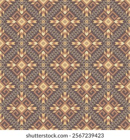 American tribal ethnic native pattern seamless.Traditional Navajo,Aztec,Apache,Southwest and Mexican style fabric pattern.Abstract vector motif pattern.For fabric,clothing,blanket,woven,wrap,decorate.