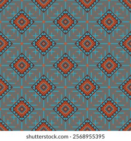 American tribal ethnic native pattern seamless.Traditional Navajo,Aztec,Apache,Southwest and Mexican style fabric pattern.Abstract vector motif pattern.For fabric,clothing,blanket,woven,wrap,decorate.