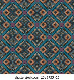 American tribal ethnic native pattern seamless.Traditional Navajo,Aztec,Apache,Southwest and Mexican style fabric pattern.Abstract vector motif pattern.For fabric,clothing,blanket,woven,wrap,decorate.