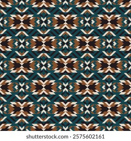 American tribal ethnic native pattern seamless.Traditional Navajo,Aztec,Apache,Southwest and Mexican style fabric pattern.Abstract vector motif pattern.For fabric,clothing,blanket,woven,wrap,decorate.