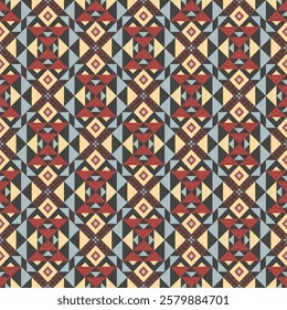 American tribal ethnic native pattern seamless.Traditional Navajo,Aztec,Apache,Southwest and Mexican style fabric pattern.Abstract vector motif pattern.For fabric,clothing,blanket,woven,wrap,decorate.