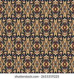 American tribal ethnic native pattern seamless.Traditional Navajo,Aztec,Apache,Southwest and Mexican style fabric pattern.Abstract vector motif pattern.For fabric,clothing,blanket,woven,wrap,decorate.