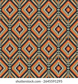 Padrão nativo étnico americano sem emenda.Tradicional Navajo,Asteca,Apache,Sudoeste e estilo mexicano padrão de tecido.Motivo vetorial abstrato pattern.For tecido,roupas,cobertor,tecido,envoltório,decorar.