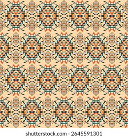 Padrão nativo étnico americano sem emenda.Tradicional Navajo,Asteca,Apache,Sudoeste e estilo mexicano padrão de tecido.Motivo vetorial abstrato pattern.For tecido,roupas,cobertor,tecido,envoltório,decorar.