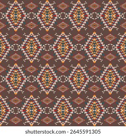 Padrão nativo étnico americano sem emenda.Tradicional Navajo,Asteca,Apache,Sudoeste e estilo mexicano padrão de tecido.Motivo vetorial abstrato pattern.For tecido,roupas,cobertor,tecido,envoltório,decorar.