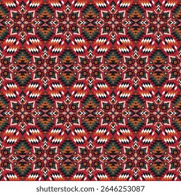 American tribal ethnic native pattern seamless.Traditional Navajo,Aztec,Apache,Southwest and Mexican style fabric pattern.Abstract vector motif pattern.For fabric,clothing,blanket,woven,wrap,decorate.