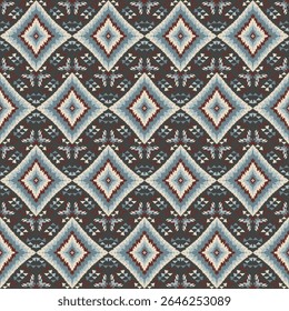 Padrão nativo étnico americano sem emenda.Tradicional Navajo,Asteca,Apache,Sudoeste e estilo mexicano padrão de tecido.Motivo vetorial abstrato pattern.For tecido,roupas,cobertor,tecido,envoltório,decorar.