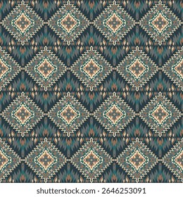 Padrão nativo étnico americano sem emenda.Tradicional Navajo,Asteca,Apache,Sudoeste e estilo mexicano padrão de tecido.Motivo vetorial abstrato pattern.For tecido,roupas,cobertor,tecido,envoltório,decorar.