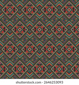 Padrão nativo étnico americano sem emenda.Tradicional Navajo,Asteca,Apache,Sudoeste e estilo mexicano padrão de tecido.Motivo vetorial abstrato pattern.For tecido,roupas,cobertor,tecido,envoltório,decorar.