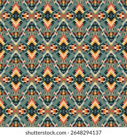 Padrão nativo étnico americano sem emenda.Tradicional Navajo,Asteca,Apache,Sudoeste e estilo mexicano padrão de tecido.Motivo vetorial abstrato pattern.For tecido,roupas,cobertor,tecido,envoltório,decorar.