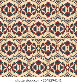 Padrão nativo étnico americano sem emenda.Tradicional Navajo,Asteca,Apache,Sudoeste e estilo mexicano padrão de tecido.Motivo vetorial abstrato pattern.For tecido,roupas,cobertor,tecido,envoltório,decorar.