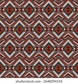 Padrão nativo étnico americano sem emenda.Tradicional Navajo,Asteca,Apache,Sudoeste e estilo mexicano padrão de tecido.Motivo vetorial abstrato pattern.For tecido,roupas,cobertor,tecido,envoltório,decorar.