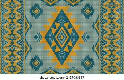 American tribal ethnic native pattern.Traditional Navajo,Aztec,Apache,Southwest and Mexican style fabric pattern.Abstract vector motifs pattern.For fabric,clothing,blanket,carpet,woven,wrap,decoration