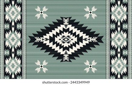 American tribal ethnic native pattern.Traditional Navajo,Aztec,Apache,Southwest and Mexican style fabric pattern.Abstract vector motifs pattern.For fabric,clothing,blanket,carpet,woven,wrap,decoration