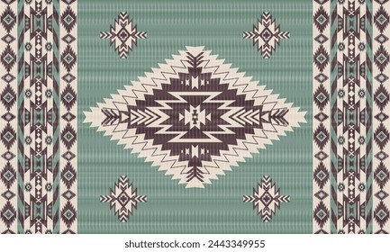 American tribal ethnic native pattern.Traditional Navajo,Aztec,Apache,Southwest and Mexican style fabric pattern.Abstract vector motifs pattern.For fabric,clothing,blanket,carpet,woven,wrap,decoration