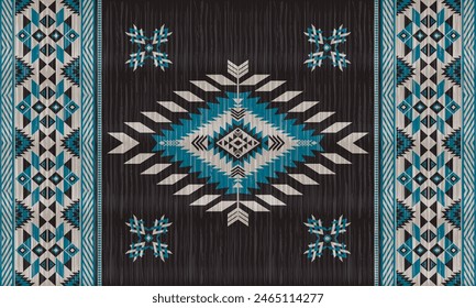 American tribal ethnic native pattern.Traditional Navajo,Aztec,Apache,Southwest and Mexican style fabric pattern.Abstract vector motifs pattern.For fabric,clothing,blanket,carpet,woven,wrap,decoration