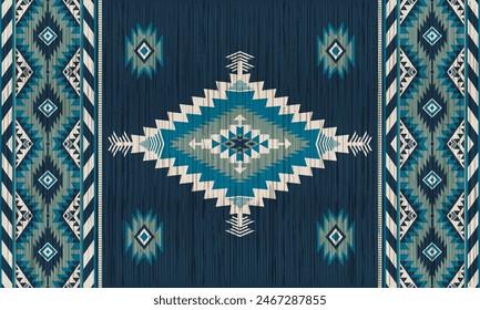 American tribal ethnic native pattern.Traditional Navajo,Aztec,Apache,Southwest and Mexican style fabric pattern.Abstract vector motifs pattern.For fabric,clothing,blanket,carpet,woven,wrap,decoration