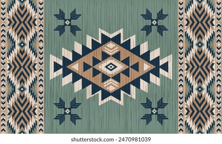 American tribal ethnic native pattern.Traditional Navajo,Aztec,Apache,Southwest and Mexican style fabric pattern.Abstract vector motifs pattern.For fabric,clothing,blanket,carpet,woven,wrap,decoration