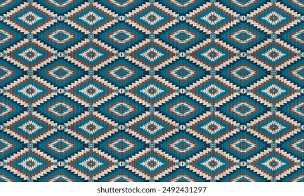 American tribal ethnic native pattern.Traditional Navajo,Aztec,Apache,Southwest and Mexican style fabric pattern.Abstract vector motifs pattern.For fabric,clothing,blanket,carpet,woven,wrap,decoration