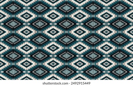 American tribal ethnic native pattern.Traditional Navajo,Aztec,Apache,Southwest and Mexican style fabric pattern.Abstract vector motifs pattern.For fabric,clothing,blanket,carpet,woven,wrap,decoration