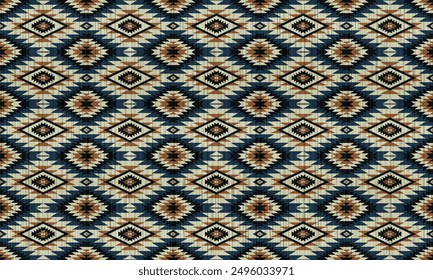 American tribal ethnic native pattern.Traditional Navajo,Aztec,Apache,Southwest and Mexican style fabric pattern.Abstract vector motifs pattern.For fabric,clothing,blanket,carpet,woven,wrap,decoration