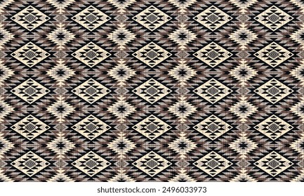 American tribal ethnic native pattern.Traditional Navajo,Aztec,Apache,Southwest and Mexican style fabric pattern.Abstract vector motifs pattern.For fabric,clothing,blanket,carpet,woven,wrap,decoration